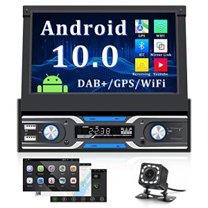 Autoradio mit ausfahrbarem Display CAMECHO DAB+ Android 10 Autoradio