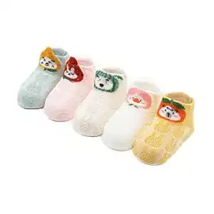 Babysocken Berun 5 Paar Baumwolle Kinder Baby Socken, Anti Rutsch