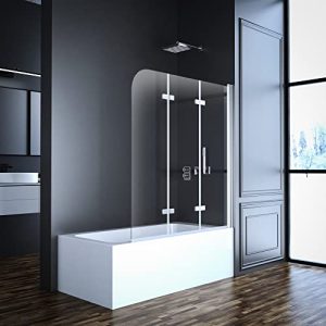 Badewannenaufsatz Goezes Duschwand für Badewanne, 130x140cm 3-teilig