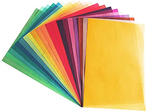 Die beste bastelpapier calaisco 20 seiten transparentpapier in 20 bunten farben Bestsleller kaufen