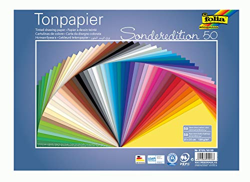 Die beste bastelpapier folia 6725 50 99 tonpapier mix 25 x 35 cm 130 g qm Bestsleller kaufen