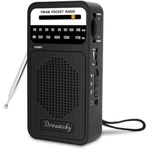 Batterieradio DreamSky Taschenradios batteriebetriebenes AM FM-Radio