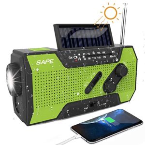 Batterieradio UNIQUEBELLA Solar Radio, Kurbelradio AM/FM