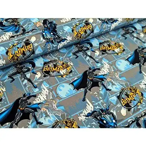 Baumwolljersey Corileo Superhero Batman Grau Stoff Meterware Jersey
