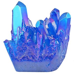 Bergkristall Nupuyai Titanium Coated Druse Rohstein unregelmäßige