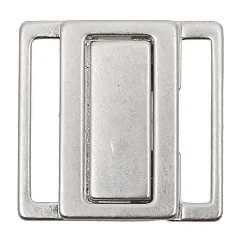 Bikiniverschluss Großhandel für Schneiderbedarf Metall Silber 30mm