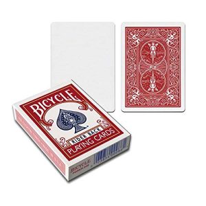 Blanko-Karten Bicycle Spiel 54 Karten Tarot rot – weißes Gesicht
