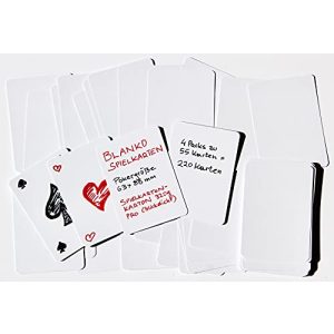 Blanko-Karten Spieltz Weiße Leere Spielkarten / Blanko Spielkarten