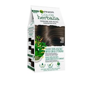 Braune Haarfarbe Garnier Herbalia Color, permanente Haarfarbe