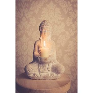 Buddha-Figur dszapaci Stein Buddha Figur Deko Weiß 30cm Thai