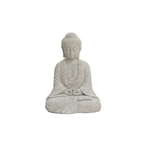 Buddha-Figur MC-Trend sitzend, 13cm in Grau | Deko-Artikel