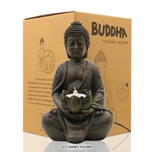 Buddha-Figur Yeomoo Meditierender Buddha Teelichthalter/Kerzenhalter