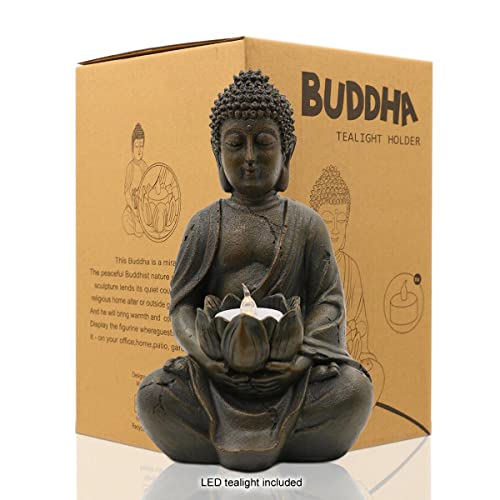 Die beste buddha figur yeomoo meditierender buddha teelichthalter kerzenhalter Bestsleller kaufen