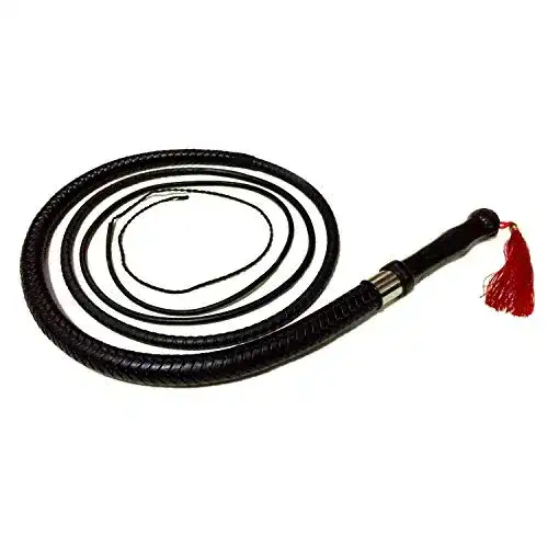 Bullwhip GUOE-YKGM Luxuriöse Geflochtene Schwarze Lange Peitsche