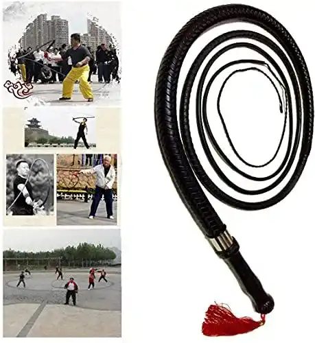 Bullwhip L&WB Crafts Classic Long Echtes Echtes Leder Bullenpeitsche