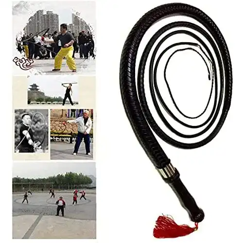 Bullwhip L&WB Crafts Classic Long Echtes Echtes Leder Bullenpeitsche