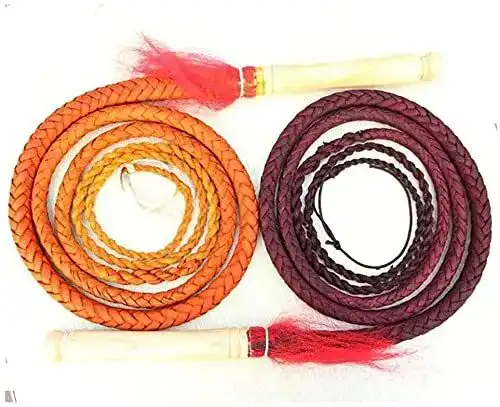 Bullwhip YAOJIA Bullenpeitsche Leder 2er Pack Premium Crack