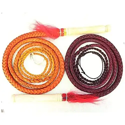 Bullwhip YAOJIA Bullenpeitsche Leder 2er Pack Premium Crack