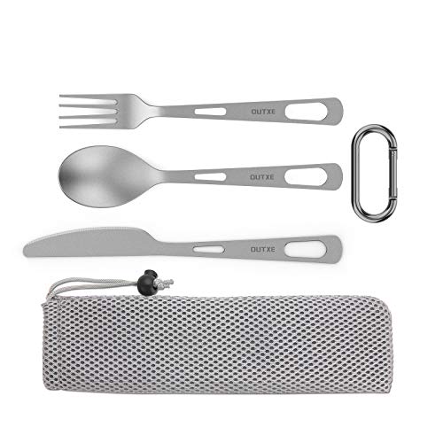 Die beste camping besteck set outxe titanium camping utensilenset 3 teiliges Bestsleller kaufen