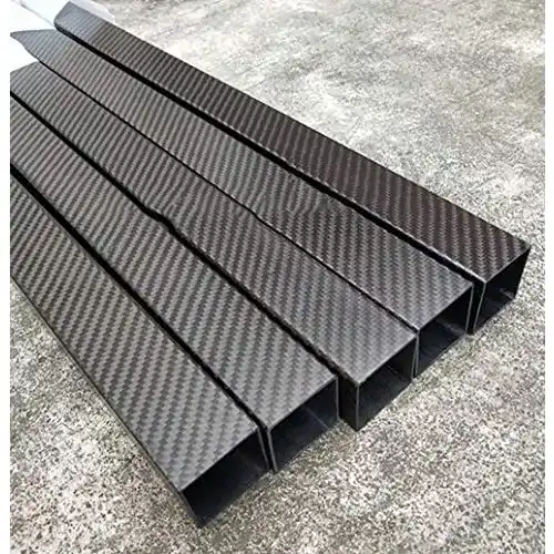 Carbon-Rohr wowowa 3K Vollcarbon Vierkantrohr Hochfeste Länge 500 mm