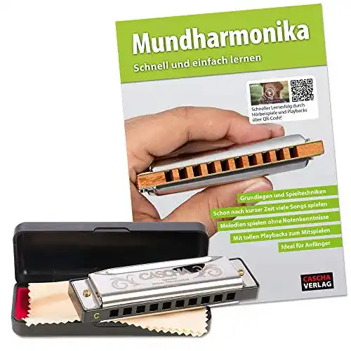 Cascha-Mundharmonika CASCHA Mundharmonika Anfänger Set mit Schule