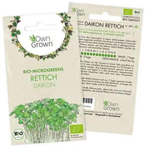 Daikon-Rettich OwnGrown Microgreens Samen Daikon Rettich
