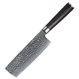 Damast-Hackmesser Kirosaku Premium Nakiri Messer Damast – 17cm