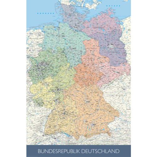Die beste deutschlandkarte empireposter landkarten politische massstab 1 1 Bestsleller kaufen
