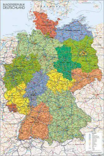 Deutschlandkarte empireposter Poster Deutschland Karte