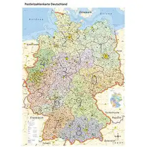 Deutschlandkarte GeoMetro XL Postleitzahlenkarte Deutschland