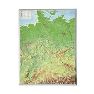 Deutschlandkarte georelief Vertriebs GbR Deutschland klein 1:2.4MIO: