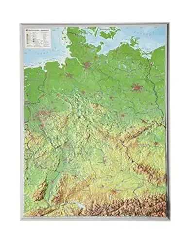Deutschlandkarte georelief Vertriebs GbR Deutschland klein 1:2.4MIO: