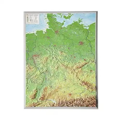 Deutschlandkarte georelief Vertriebs GbR Deutschland klein 1:2.4MIO: