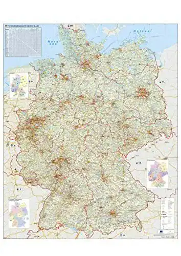 Deutschlandkarte Stiefel Eurocart GmbH Verkehrswegekarte Deutschland