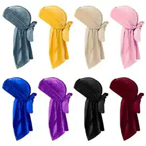Durag Pesonlook 8-teilige -s aus Samt für Männer und Frauen