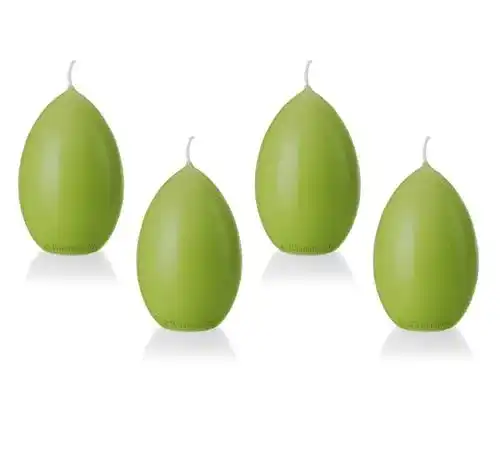 Eierkerze Wiedemann Kerzen 4er SET N 9×6,2cm GRÜN | Osterdeko