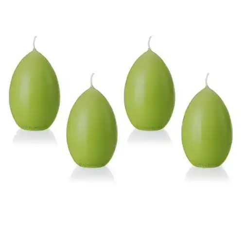 Eierkerze Wiedemann Kerzen 4er SET N 9×6,2cm GRÜN | Osterdeko