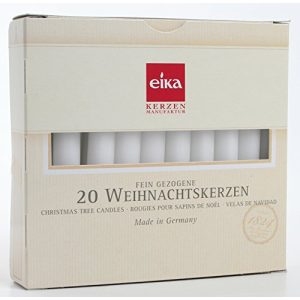 Eika-Kerzen Eika Christbaumkerzen, weiß, Ø 1,25 x 10,5 cm, 20er-Set