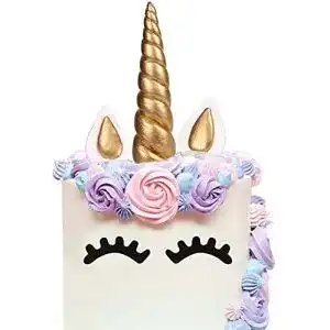 Einhorn-Tortendeko AIEX Einhorn Kuchen Topper Gold Cake Topper