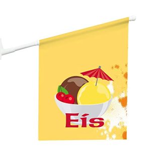 Eisfahne Vispronet ® Eisbecher Eiscafé ✓ 46 x 52 cm ✓