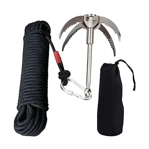 Enterhaken J-ouuo Grappling Hook 400 kg Edelstahl Survival Claw