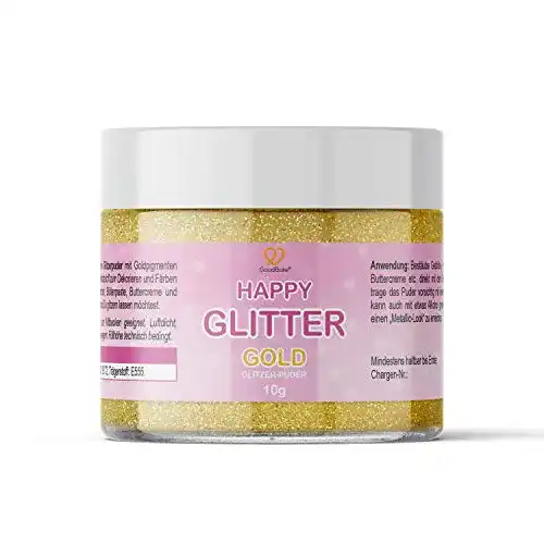 Essbarer Glitzer GoodBake Happy Glitter Gold
