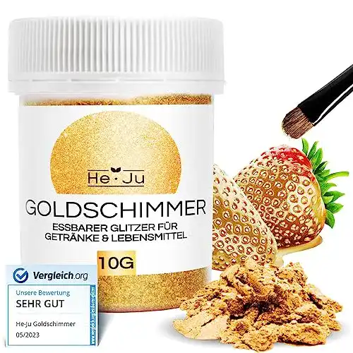 Essbarer Glitzer He-Ju Goldpulver essbar, Gold, essbares Glitzer