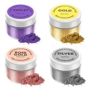 Essbarer Glitzer Jelife Essbares Glitzer set 4 x 5g, Glitzerpulver