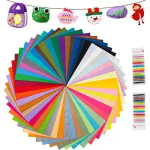 Filzstoff IDEALHOUSE 50 Farben , 20 * 30cm Bastelfilz Farbig Filz