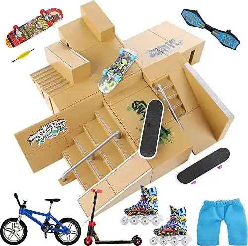Fingerboard-Rampen Jelife Finger Skateboard Rampe 8pcs Skatepark Kit