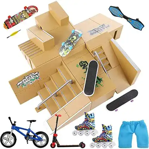 Fingerboard-Rampen Jelife Finger Skateboard Rampe 8pcs Skatepark Kit