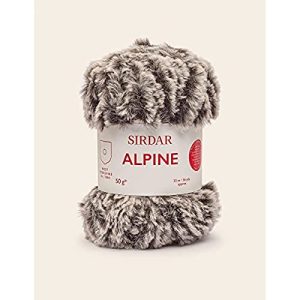 Flauschwolle Sirdar Alpine Luxe Kunstfellgarn, 50 g, Brindle