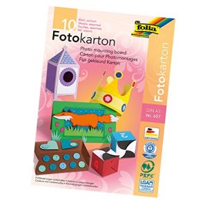 Fotokarton folia 607 – Block mit farbig sortiertem , DIN A3