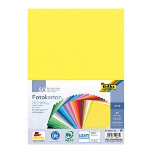 Fotokarton folia 614/50 99 – Mix, DIN A4, 300 g/m², 50 Blatt